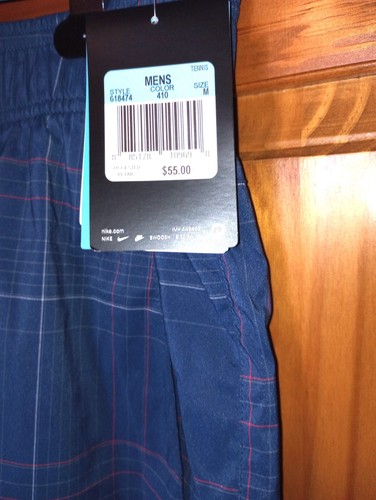 Nike NWT Mens Stretch Med. Dri-Fit Shorts Blue Plaid Poly Spandex blend 29 waist - Picture 5 of 22