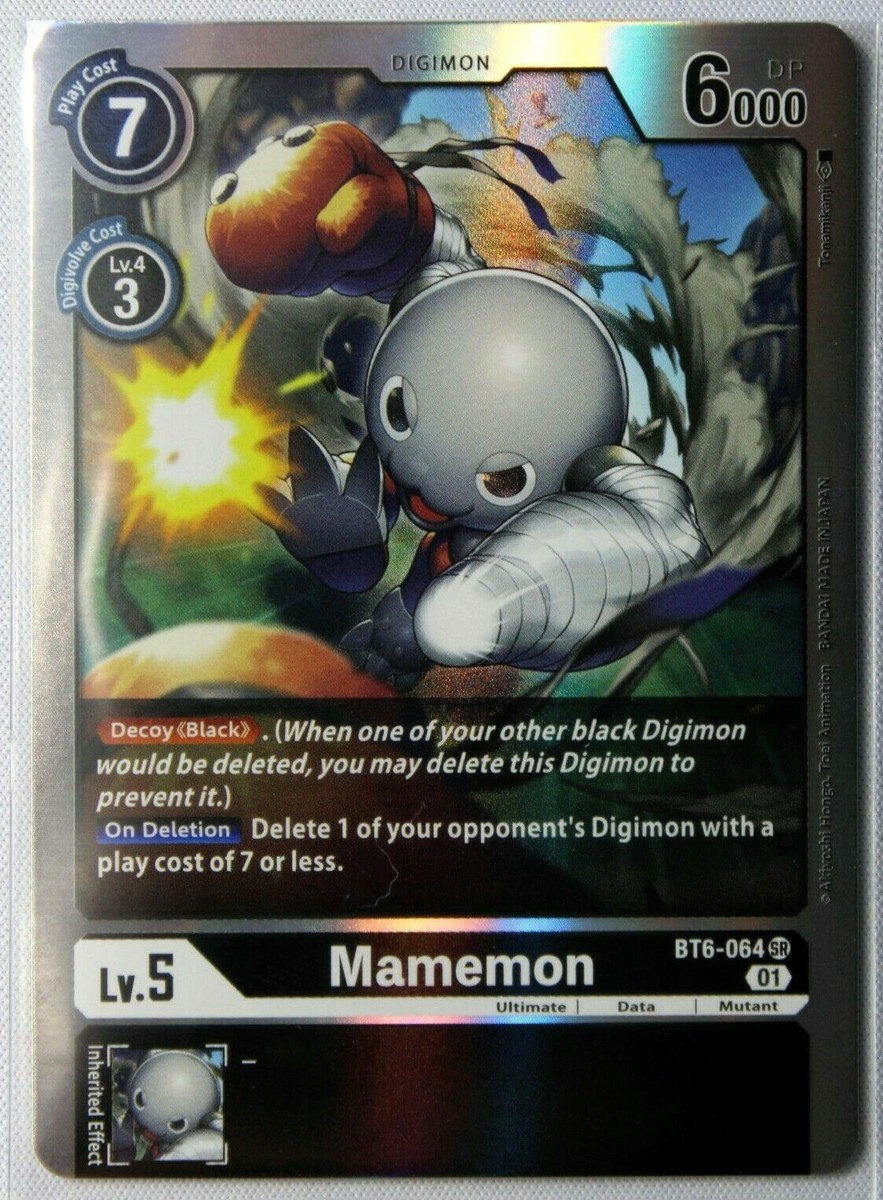 Mamemon BT6-064 SR Digimon Card Game Double Diamond NEW | eBay