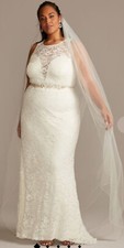 David Bridal Wedding dress size26. Beautiful elegant sexy new dress! New! $159
