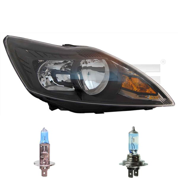 Scheinwerfer Rechts Schwarz H1/H7 FüR Ford Focus II Da_ HCP DP FFS Inkl. Lampen-image