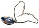 Signed Brighton Silver Tone Big Glass Smoke Rhinestone Pendant Necklace — photo 5