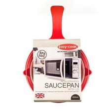 Image of Easy Cook Red Large Sauce Pan & Lid 0.9L