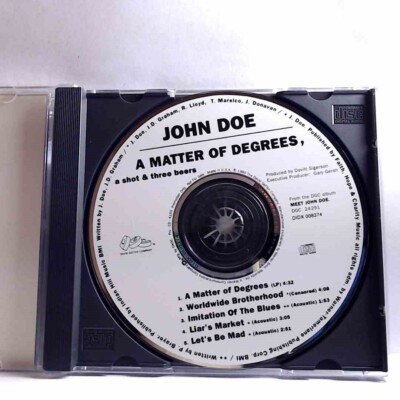 John Doe – A Matter Of Degrees, A Shot & Three Beers (CD, Promo