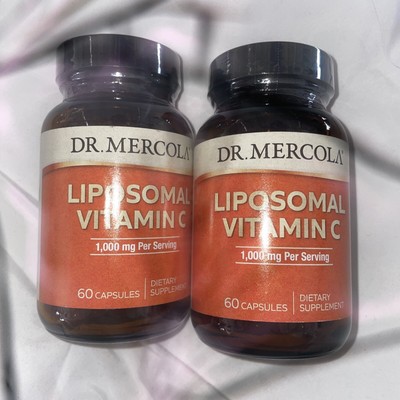 2 Dr. Mercola Liposomal Vitamin C, 1,000 mg per Serving, 60 caps. ea. 04/25