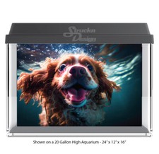 Surprised Happy Tan Dog Polyester Fish Tank Glass Backdrop Aquarium Background