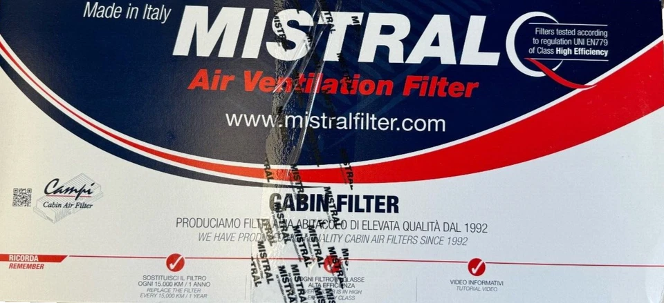 AVF5104K KIT FILTRI ABITACOLO HEPA+CARBONI ATTIVI TESLA MODEL Y - Immagine 2 di 2