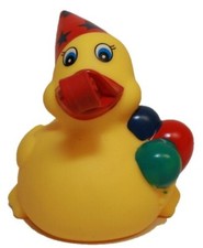 Party Rubber Duck, Tongue Blowing Celebration Squeaky Toy - Rubber Ducks