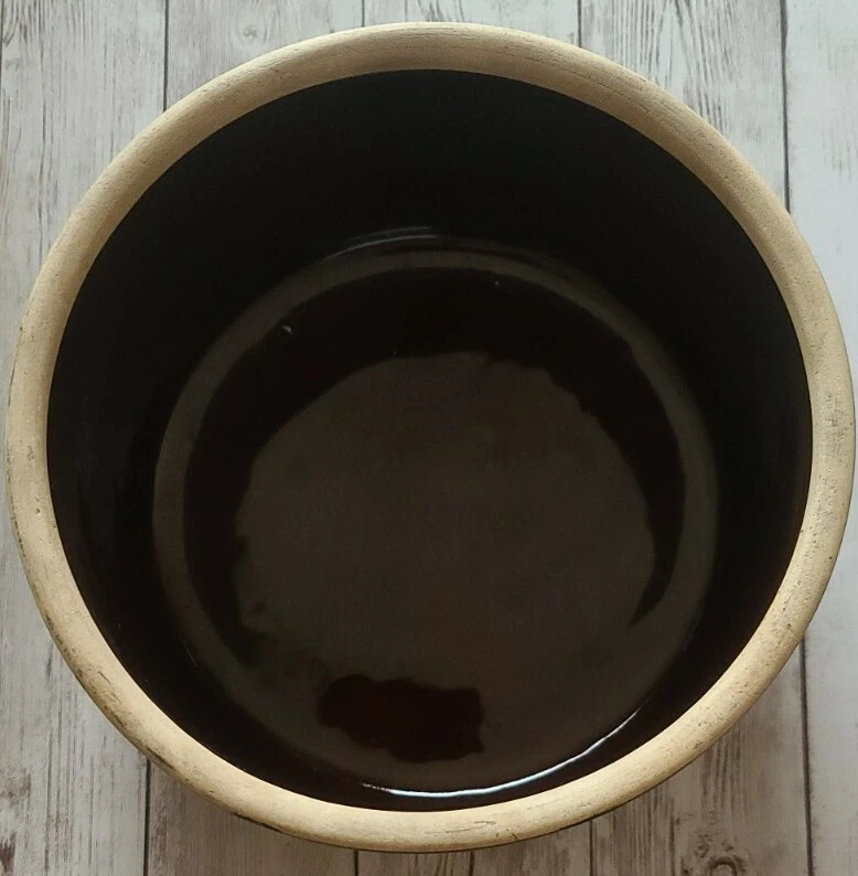 Brownstone Bowl ~ 7.5" Dia x 3.75" Tall ~ Brown Stoneware Casserole Mixing Bowl