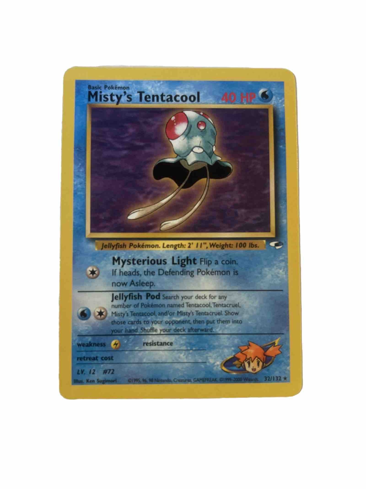 Pokémon TCG Misty's Tentacool Gym Heroes 32/132 Regular Unlimited Rare