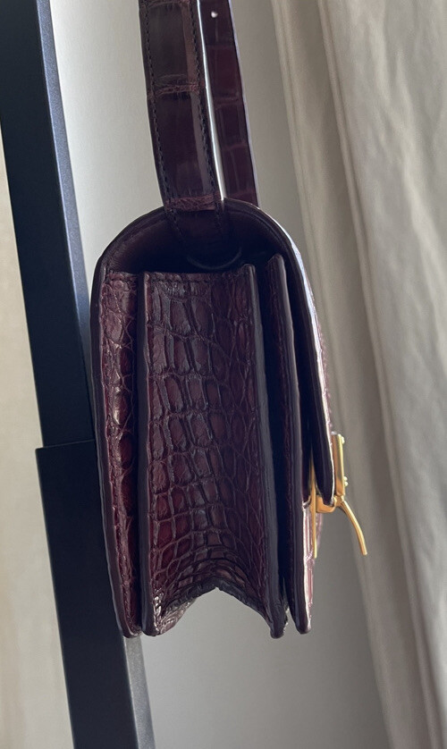 Authentic CELINE Classic BOX Small CROCODILE Skin… - image 3