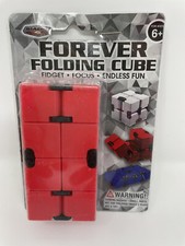 Fidget Forever Folding Cube Toy Stress Relief Anxiety ADHD Assorted Colors New