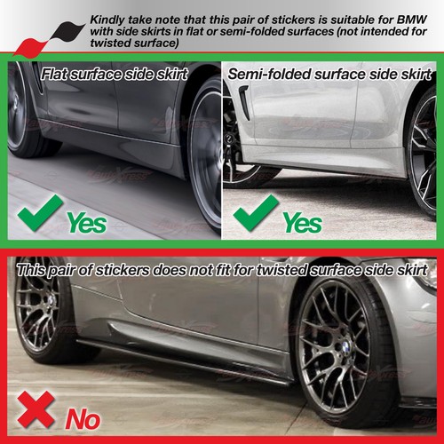 Fits BMW F22 F23 2 Series Sport Side Skirt Sticker 3D CARBON PATTERN Vinyl Decal - Picture 3 of 10