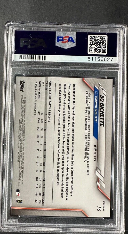 2020 Topps X Steve Aoki Bo Bichette #22 (PSA 10) RC Rookie - Image 2 of 2