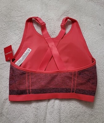 SPANX Seamless Sculpt Coral Punch High Scoop Neck Crossback Sports