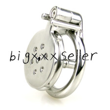 Men Metal Lock Belt CC281 Stainless Steel Male Chastity Device Pocket-Size Cage