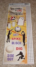 Paper House Cardstock Sticker Sheet ~ Sports....Volleyball