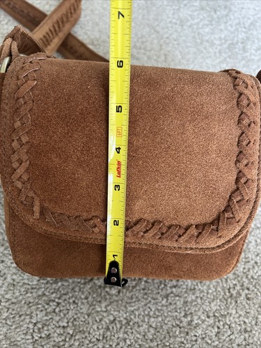 Beautiful Fall American Eagle Crossbody Brown Suede Bag - Picture 9 of 11