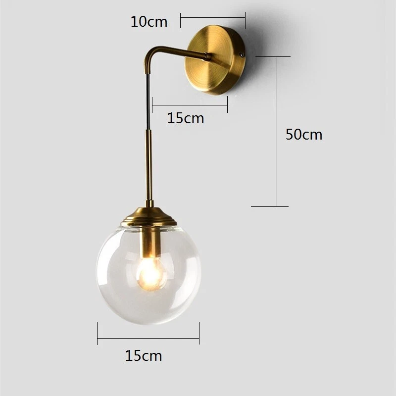 Glass Wall Lamp Bar Indoor Wall Lighting Hallway Wall Sconce Bedroom Wall Light - Image 2 of 4