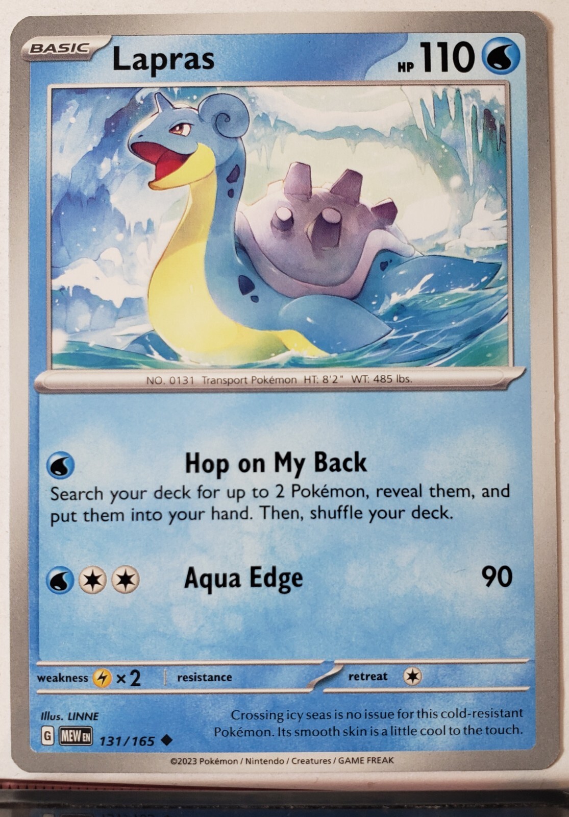 Lapras 131/165 NM / M - 151 Scarlet Violet Pokemon Card $2 Combined Shipping