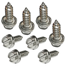 License Plate Screw Kit - Set Of 8 Stainless Steel Screws For Front And Back Lic