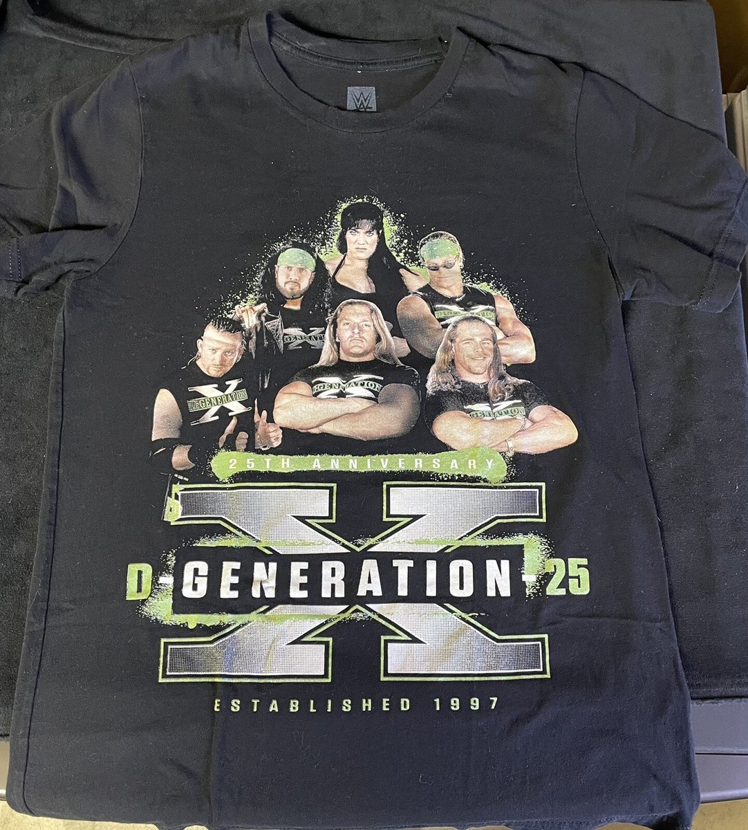 WWE DX Faces 25th Anniversary T Shirt - Mens - MEDIUM | eBay