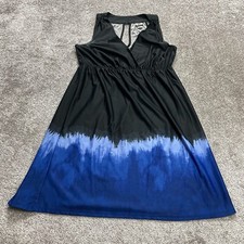Route 66 A Line Dress womens Plus 1X Black Bl...