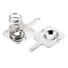 Battery Spring Plate AA Battery Contact Nickel Plate 11.28mmx11.5mm 100 Set