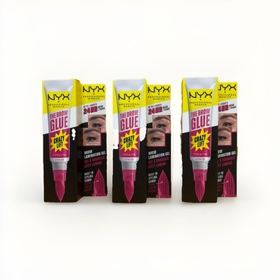 NYX Professional Makeup The Brow Glue Gel Clear Crazy Lift Shaping Lot Of 2