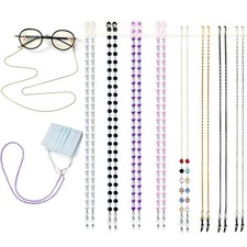 8 Pcs Beaded Eyeglasses Chain Around The Neck Eye Glasses Straps for Women