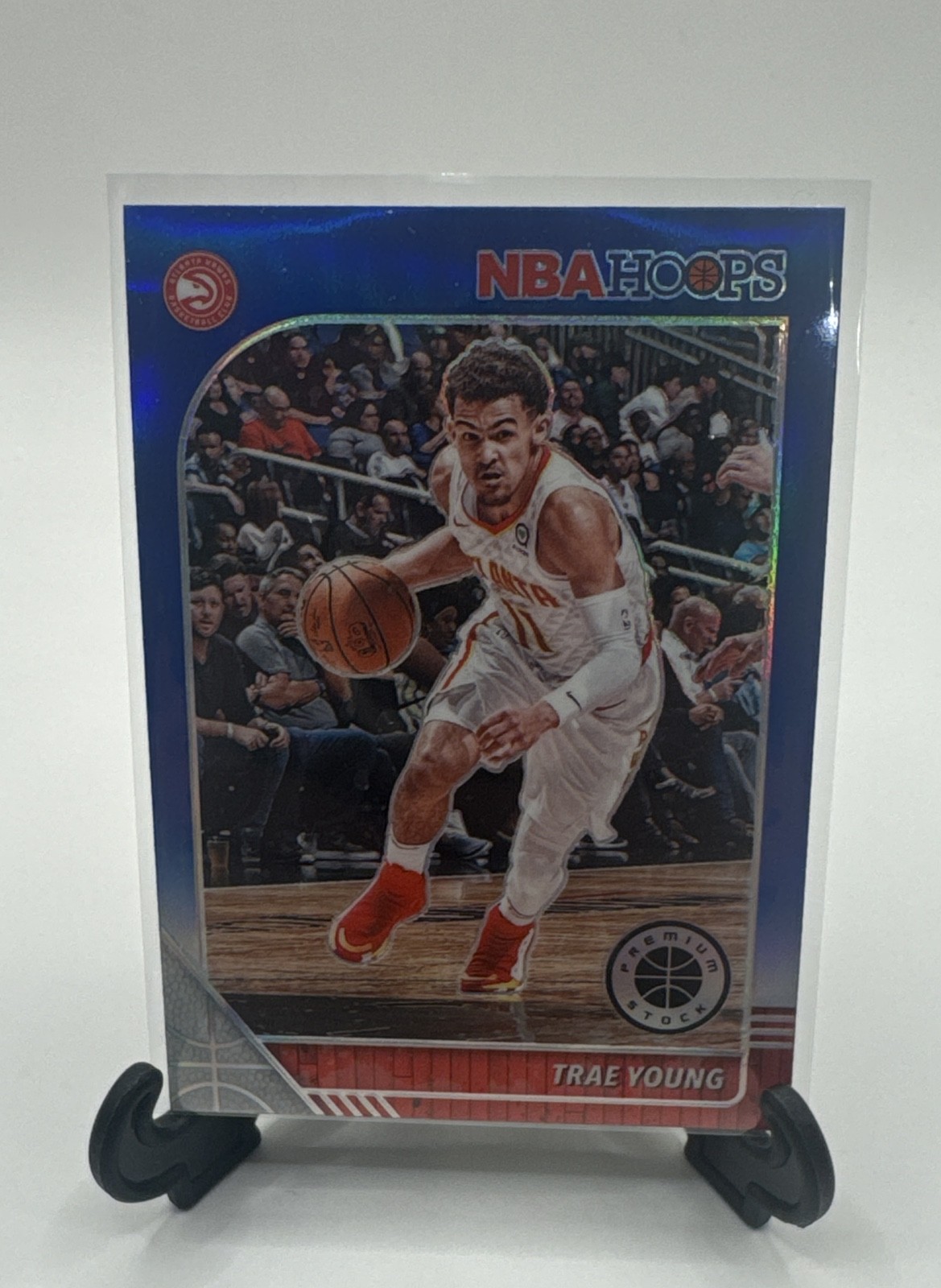2019-20 Panini NBA Hoops Premium Stock - Trae Young #1 Blue Prizm