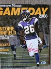 Antoine Winfield VIKINGS Signed Gameday 2008 Magazine Cover Beckett COA