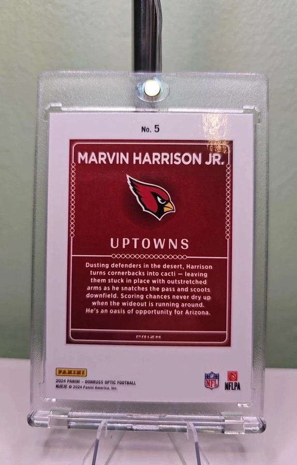 2024 Panini Donruss Optic - Uptowns Marvin Harrison Jr. #5 (RC) - Image 2 of 2
