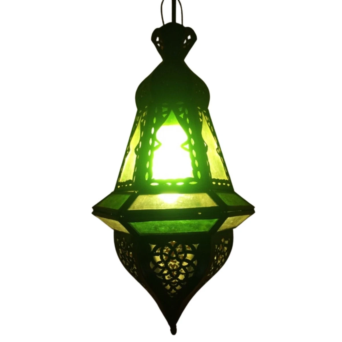 Grande Lanterne Marocaine En Fer Forgé – Style Oriental, H45cm