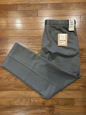 Haggar Classic Fit Dress Pants Mens 38x31 Olive Khaki Flat Front NWT