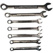 Craftsman Va Vv Series 7pc Sae 6-point Combination Wrench Set 716-34 Usa Craftsman Va Vv Series 7pc Sae 6-point Combination Wrench Set 716-34 Usa
