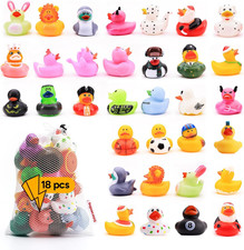 Rubber Duck Toy Assortment - Ducky Playset Bath Toys in Mesh Bag - Jeep Ducks fo