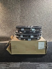 (QTY 4) 16 Inch Wheel Rim Replacement Cover Hubcaps Silver & Black Plastic (ABS)