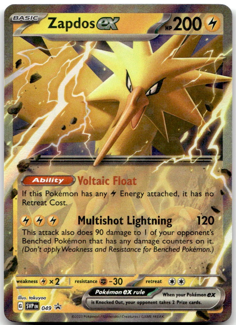 Zapdos ex 049 Holo Promo Scarlet & Violet Promos Near Mint