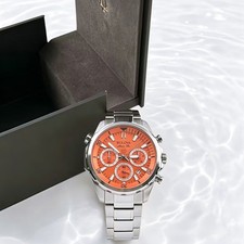 Bulova Marine Star Series B 96B395 Classic Men's Quartz Watch Orange Dial 43mm