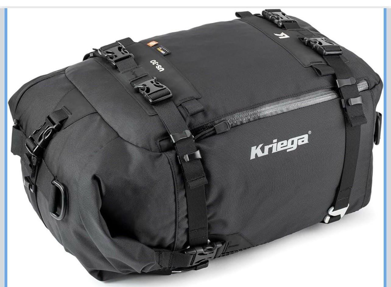 Kriega US-30 Drypack Waterproof Motorcycle Tail Bag Luggage