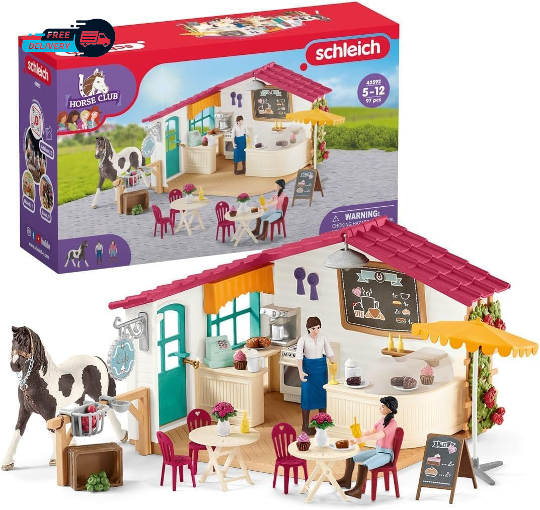 Horse Club Rider Caf&eacute; 97 Piece Playset with 1 X Horses, Col