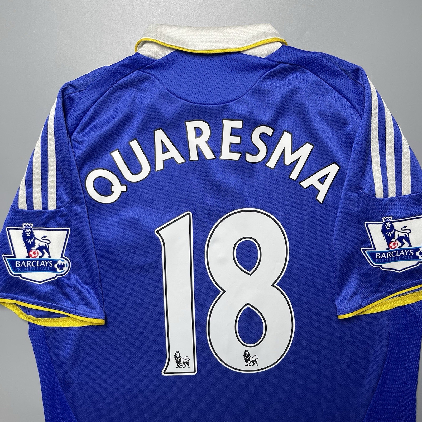 CHELSEA ADIDAS 2008/2009 FOOTBALL HOME JERSEY #18 QUARESMA SIZE “L” 656133