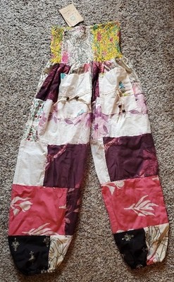 Ashley Taylor Floral Patchwork Harem Pants Boho Hippie Festival Cottagecore NWT!