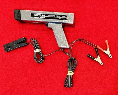 VINTAGE SUNTUNE Inductive Timing Light + Leads CP7515 Shiny Chrome Excellent!