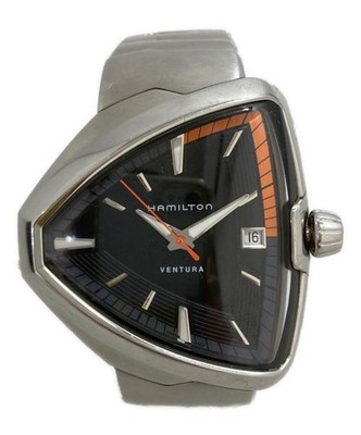 Hamilton Elvis 80 Herren Quarzuhr schwarzes Zifferblatt 35mm Edelstahl Box