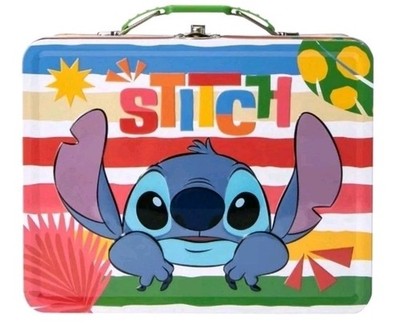 NEW The Tin Box Company XL Storage Tin with Handle, Disney Stitch