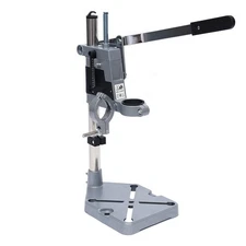 Portable Bench Clamp Drill Press Stand Adjustable Drilling Pedestal Holder Tool