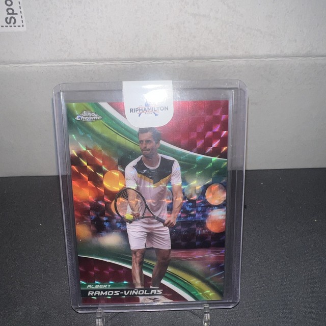 2025 Topps Chrome Tennis Albert Ramos-Vinolas Red Geo Refractor 1/5 1st On Print