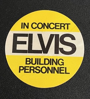 Original Elvis Yellow Building Personnel Backstage Pass / Sonny West