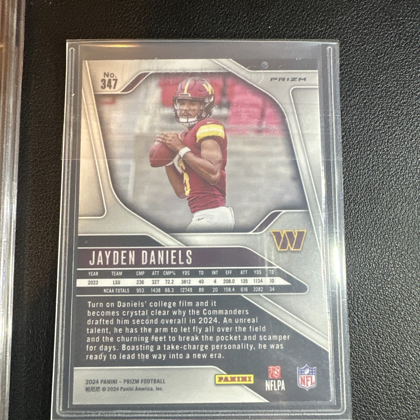 2024 Select Jayden Daniels 🔥 Silver Prizm PSA 10 Premier Level RC+ orange lazer view 6